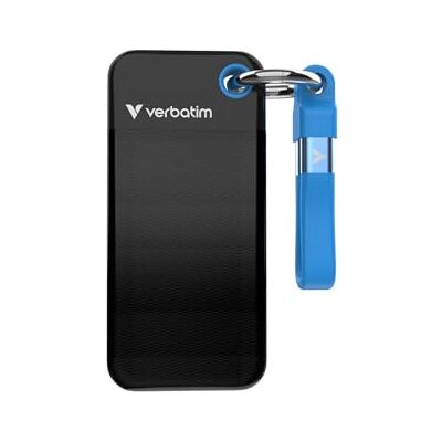 Verbatim Pocket SSD USB 3.2 Gen 2 1TB zwart/blauw Verbatim Pocket SSD USB 3.2 Gen 2 1TB zwart/blauw