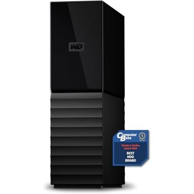 Western Digital WD My Book 24 TB externe harde schijf voor desktop, USB 3.2 Gen 1, exFAT, SuperSpeed USB-A-kabel, back-up en wachtwoordbeveiliging, compatibel met Windows en MacOS, zwart Western Digital WD My Book 24 TB externe harde schijf voor desktop, USB 3.2 Gen 1, exFAT, SuperSpeed USB-A-kabel, back-up en wachtwoordbeveiliging, compatibel met Windows en MacOS, zwart