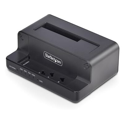 StarTech . com 2,5"/3,5" M.2 NVMe naar SATA schijfduplicator, dual-bay, standalone kloner, 27 GB/min, NVMe naar SATA/SATA naar NVMe, TAA StarTech . com 2,5"/3,5" M.2 NVMe naar SATA schijfduplicator, dual-bay, standalone kloner, 27 GB/min, NVMe naar SATA/SATA naar NVMe, TAA