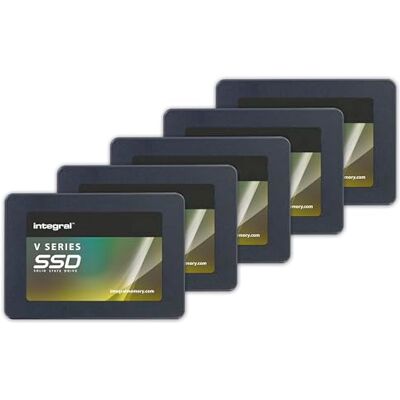 Integral V Series 5 x interne SSD SATA III 2,5" tot 450MB/s leessnelheid, 400MB/s schrijfsnelheid Integral V Series 5 x interne SSD SATA III 2,5" tot 450MB/s leessnelheid, 400MB/s schrijfsnelheid