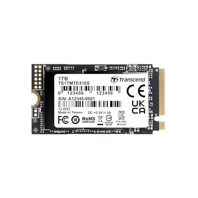 Transcend TS1TMTE410S SSD M.2 NVMe 2242 PCIe Gen4x4 MTE410S Max Lezen/schrijven: 5000 MB/s/s/4300 MB/s Transcend TS1TMTE410S SSD M.2 NVMe 2242 PCIe Gen4x4 MTE410S Max Lezen/schrijven: 5000 MB/s/s/4300 MB/s
