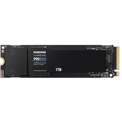 Samsung 990 EVO 1TB PCIe Gen 4.0 x 4 NVMe M.2 (2280) Max 5000 MB/s interne SSD MZ-V9E1T0B-IT/EC Samsung 990 EVO 1TB PCIe Gen 4.0 x 4 NVMe M.2 (2280) Max 5000 MB/s interne SSD MZ-V9E1T0B-IT/EC