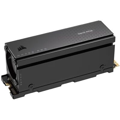 Corsair MP700 Pro met 2 TB M.2 PCIe Gen5 x4 NVMe 2.0 SSD koeler M.2 2280 tot 12.400 MB/s sequentieel lezen TLC NAND met hoge dichtheid zwart Corsair MP700 Pro met 2 TB M.2 PCIe Gen5 x4 NVMe 2.0 SSD koeler M.2 2280 tot 12.400 MB/s sequentieel lezen TLC NAND met hoge dichtheid zwart