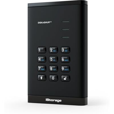 iStorage 2TB DiskAshur3 SSD harde schijf Zwart Veilige draagbare SSD Wachtwoordbeveiligd Stof- en waterbestendig Hardware-encryptie iStorage 2TB DiskAshur3 SSD harde schijf Zwart Veilige draagbare SSD Wachtwoordbeveiligd Stof- en waterbestendig Hardware-encryptie