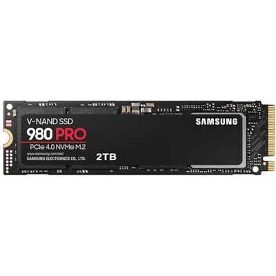 Samsung 980 PRO MZ-V8P2T0BW Interne SSD NVMe M.2, PCIe 4.0, 2 TB, intelligente thermische besturing compatibel met PS5 Samsung 980 PRO MZ-V8P2T0BW Interne SSD NVMe M.2, PCIe 4.0, 2 TB, intelligente thermische besturing compatibel met PS5