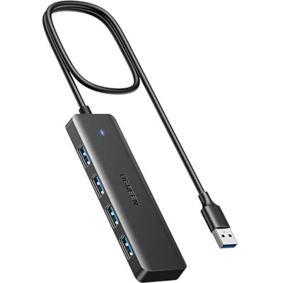 UGREEN USB-hub met 4 USB 3.0-poorten, ultradun, multiport USB voor pc (60 5 Gbps High Speed Compatibel met MacBook iMac Surface XPS PC Laptop Harde Schijf Toetsenbord Muis UGREEN USB-hub met 4 USB 3.0-poorten, ultradun, multiport USB voor pc (60 5 Gbps High Speed Compatibel met MacBook iMac Surface XPS PC Laptop Harde Schijf Toetsenbord Muis
