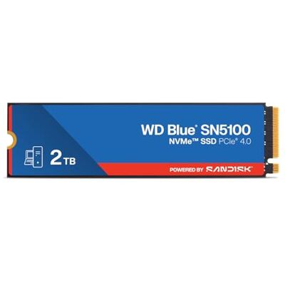 SanDisk WD Blue SN5100 SSD 2TB (7100 MB/s lezen, NVMe SSD, M.2 2280, PCIe Gen 4.0, nCache 4.0, 3D CBA NAND, Acronis True Image) SanDisk WD Blue SN5100 SSD 2TB (7100 MB/s lezen, NVMe SSD, M.2 2280, PCIe Gen 4.0, nCache 4.0, 3D CBA NAND, Acronis True Image)