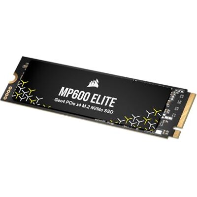 Corsair MP600 ELITE 2TB M.2 PCIe Gen4 x4 NVMe SSD M.2 2280 Sequentiële weergave tot 7000 MB/s 3D TLC NAND met hoge dichtheid zwart Corsair MP600 ELITE 2TB M.2 PCIe Gen4 x4 NVMe SSD M.2 2280 Sequentiële weergave tot 7000 MB/s 3D TLC NAND met hoge dichtheid zwart
