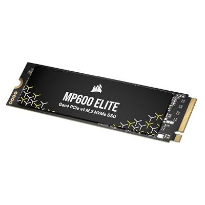 Corsair MP600 ELITE 4TB M.2 PCIe Gen4 x4 NVMe SSD M.2 2280 Sequentieel lezen tot 7000 MB/s 3D TLC NAND met hoge dichtheid voor desktops en laptops zwart Corsair MP600 ELITE 4TB M.2 PCIe Gen4 x4 NVMe SSD M.2 2280 Sequentieel lezen tot 7000 MB/s 3D TLC NAND met hoge dichtheid voor desktops en laptops zwart