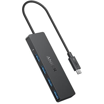 Anker USB C Hub, MacBook Pro-adapter met meerdere USB 3.0-poorten, OTG 5 Gbps Ultra Thin 8 inch kabel, voor MacBook, Mac Pro, Mac Mini, iMac, Surface Pro, XPS, PC, USB Flash Drive, draagbare harde schijf Anker USB C Hub, MacBook Pro-adapter met meerdere USB 3.0-poorten, OTG 5 Gbps Ultra Thin 8 inch kabel, voor MacBook, Mac Pro, Mac Mini, iMac, Surface Pro, XPS, PC, USB Flash Drive, draagbare harde schijf