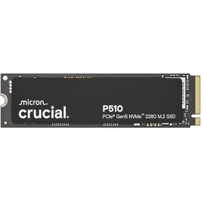 Crucial P510 SSD 1TB PCIe 5.0 x4 NVMe M.2, lezen tot 11.000 MB/s, schrijven tot 9.500 MB/s, compatibel met laptop en desktop, TLC NAND, interne harde schijf CT1000P510SSD8-01 Crucial P510 SSD 1TB PCIe 5.0 x4 NVMe M.2, lezen tot 11.000 MB/s, schrijven tot 9.500 MB/s, compatibel met laptop en desktop, TLC NAND, interne harde schijf CT1000P510SSD8-01