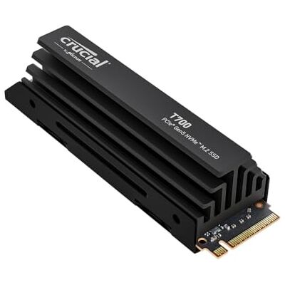 Crucial T700 2TB Gen5 NVMe M.2 SSD met koellichaam, tot 12.400 MB/s, DirectStorage ingeschakeld, CT2000T700SSD5, games, fotografie, videobewerking en design, interne harde schijf Crucial T700 2TB Gen5 NVMe M.2 SSD met koellichaam, tot 12.400 MB/s, DirectStorage ingeschakeld, CT2000T700SSD5, games, fotografie, videobewerking en design, interne harde schijf
