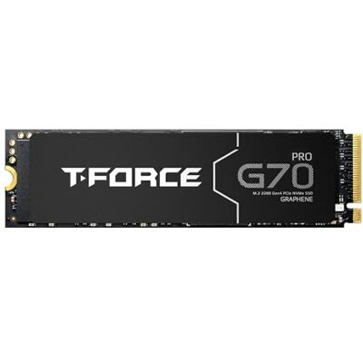 TEAMGROUP T-FORCE G70 PRO Graphene Heatsink 2TB DRAM SLC Cache 3D TLC NAND NVMe InnoGrit PCIe Gen4x4 M.2 2280 interne gaming-SSD werkt met PS5 Read/Write 7400/6800 MB/s TM8FFH002T0C129 TEAMGROUP T-FORCE G70 PRO Graphene Heatsink 2TB DRAM SLC Cache 3D TLC NAND NVMe InnoGrit PCIe Gen4x4 M.2 2280 interne gaming-SSD werkt met PS5 Read/Write 7400/6800 MB/s TM8FFH002T0C129