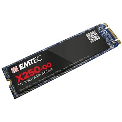 EMTEC ECSSD1TX250 interne SSD-harde schijf, 2,5 inch, SATA, collectie X250 Power Plus, 3D NAND, 1 Tera EMTEC ECSSD1TX250 interne SSD-harde schijf, 2,5 inch, SATA, collectie X250 Power Plus, 3D NAND, 1 Tera