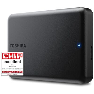 Toshiba Canvio Partner HDTB540EK3CB draagbare externe harde schijf, 2,5 inch, USB 3.2, compatibel met Mac en Windows 4 TB Toshiba Canvio Partner HDTB540EK3CB draagbare externe harde schijf, 2,5 inch, USB 3.2, compatibel met Mac en Windows 4 TB