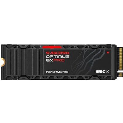 SanDisk Optimus GX PRO 850X NVMe SSD met 8 TB koellichaam (tot 7200/6600 MB/s sequentiële lees-/schrijfsnelheden, M.2 2280, PCIe 4.0, tot 4800 TB) SanDisk Optimus GX PRO 850X NVMe SSD met 8 TB koellichaam (tot 7200/6600 MB/s sequentiële lees-/schrijfsnelheden, M.2 2280, PCIe 4.0, tot 4800 TB)