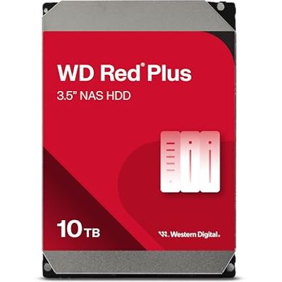 Western Digital WD Red Plus 10TB NAS interne harde schijf 3,5 inch 7200 rpm, SATA 6 Gbit 7200 rpm, SATA 6 GB/s, 512 MB cache, 3,5, 6 Gb/s Western Digital WD Red Plus 10TB NAS interne harde schijf 3,5 inch 7200 rpm, SATA 6 Gbit 7200 rpm, SATA 6 GB/s, 512 MB cache, 3,5, 6 Gb/s