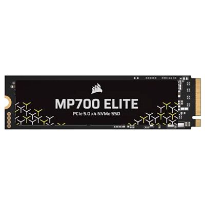 Corsair MP700 ELITE 1 TB PCIe 5.0 x4 NVMe M.2 SSD tot 10,000MB/sec Hoge dichtheid 3D TLC NAND M.2 2280 DirectStorage compatibel zwart Corsair MP700 ELITE 1 TB PCIe 5.0 x4 NVMe M.2 SSD tot 10,000MB/sec Hoge dichtheid 3D TLC NAND M.2 2280 DirectStorage compatibel zwart