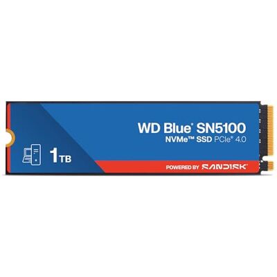SanDisk WD Blue SN5100 SSD 1TB (7100 MB/s lezen, NVMe SSD, M.2 2280, PCIe Gen 4.0, nCache 4.0, 3D CBA NAND, Acronis True Image) SanDisk WD Blue SN5100 SSD 1TB (7100 MB/s lezen, NVMe SSD, M.2 2280, PCIe Gen 4.0, nCache 4.0, 3D CBA NAND, Acronis True Image)