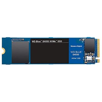 Western Digital WDS500G2B0C, WD SN550 500GB M.2 PCIe NVME SSD, leessnelheid tot 2400 MB/s, blauw Western Digital WDS500G2B0C, WD SN550 500GB M.2 PCIe NVME SSD, leessnelheid tot 2400 MB/s, blauw