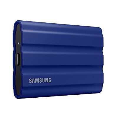 Samsung Externe SSD T7 Shield, 2 TB, blauw, MU-PE2T0R/EU, lees-/schrijfsnelheid tot 1050 MB/s, USB 3.2 Gen 2 Samsung Externe SSD T7 Shield, 2 TB, blauw, MU-PE2T0R/EU, lees-/schrijfsnelheid tot 1050 MB/s, USB 3.2 Gen 2