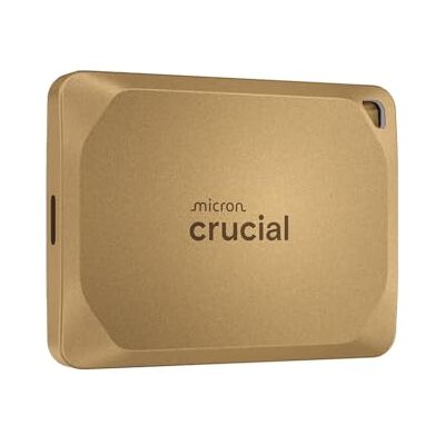 Crucial X10 Pro 4 TB draagbare externe SSD-harde schijf, tot 2100 MB/s lezen en 2000 MB/s schrijven, USB-C 3.2, PC en Mac, water- en stofdicht IP55, goud CT4000X10PROSSD9D02 Crucial X10 Pro 4 TB draagbare externe SSD-harde schijf, tot 2100 MB/s lezen en 2000 MB/s schrijven, USB-C 3.2, PC en Mac, water- en stofdicht IP55, goud CT4000X10PROSSD9D02