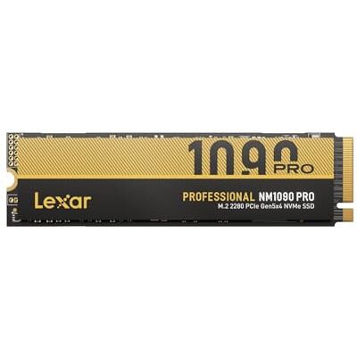 Lexar NM1090 Pro 4TB PCIe 5.0 Gen5 NVMe SSD – tot 14000 MB/s, geavanceerde thermische bediening, SSD DirectStorage voor IA-werklasten, games en laptopcreatie (LNM109P004T-RNNNG) Lexar NM1090 Pro 4TB PCIe 5.0 Gen5 NVMe SSD – tot 14000 MB/s, geavanceerde thermische bediening, SSD DirectStorage voor IA-werklasten, games en laptopcreatie (LNM109P004T-RNNNG)