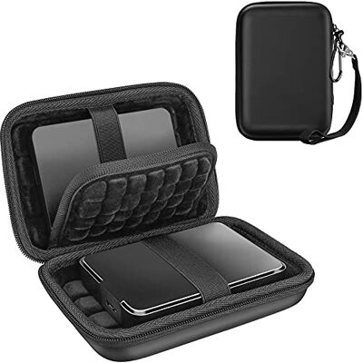 ProCase Externe harde schijf beschermhoes, 2 x 2,5 inch, beschermhoes voor WD, Toshiba, Canvio, Seagate, Samsung SSD HDD, schokbestendig, met accessoirevak, zwart, modern ProCase Externe harde schijf beschermhoes, 2 x 2,5 inch, beschermhoes voor WD, Toshiba, Canvio, Seagate, Samsung SSD HDD, schokbestendig, met accessoirevak, zwart, modern
