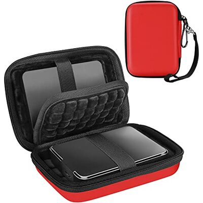 ProCase Externe harde schijf beschermhoes 2,5 inch (2,5 inch), beschermhoes voor WD, Toshiba, Canvio, Seagate, Samsung SSD HDD, schokbestendig, voor 2 x 2,5 inch schijven, met accessoirevak ProCase Externe harde schijf beschermhoes 2,5 inch (2,5 inch), beschermhoes voor WD, Toshiba, Canvio, Seagate, Samsung SSD HDD, schokbestendig, voor 2 x 2,5 inch schijven, met accessoirevak