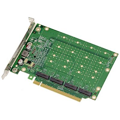 KALEA-INFORMATIQUE PCIe 3.0 controllerkaart 16x voor 4 SSD M.2 NVMe M Key (M2 NGFF) alleen vertakkingsmodus. KALEA-INFORMATIQUE PCIe 3.0 controllerkaart 16x voor 4 SSD M.2 NVMe M Key (M2 NGFF) alleen vertakkingsmodus.
