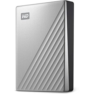 Western Digital WD WDBPMV0050BSL-WESN My Passport Ultra harde schijf, draagbaar, USB-C voor Mac 5 TB, zilverkleurig Western Digital WD WDBPMV0050BSL-WESN My Passport Ultra harde schijf, draagbaar, USB-C voor Mac 5 TB, zilverkleurig