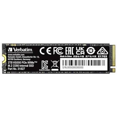 Verbatim VI5000 SSD M.2 PCIe Gen4 NVMe 2 TB 5.000 MB/s lezen en 4300 MB/s interne SSD gaming SSD harde schijf Verbatim VI5000 SSD M.2 PCIe Gen4 NVMe 2 TB 5.000 MB/s lezen en 4300 MB/s interne SSD gaming SSD harde schijf