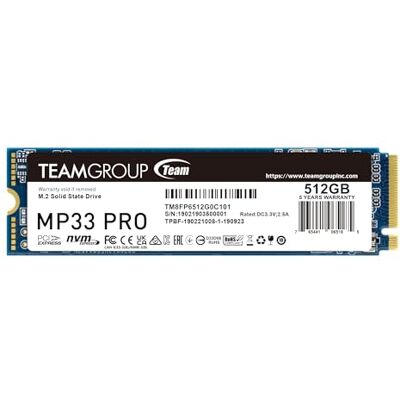 TEAMGROUP Team Group MP33 Pro M.2 512GB PCI Express 3.0 3D NAND NVMe TEAMGROUP Team Group MP33 Pro M.2 512GB PCI Express 3.0 3D NAND NVMe
