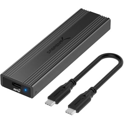 SABRENT USB 3.2 Type-C Tool-Free Behuizing voor M.2 PCIe NVMe en SATA SSD's (EC-SNVE) SABRENT USB 3.2 Type-C Tool-Free Behuizing voor M.2 PCIe NVMe en SATA SSD's (EC-SNVE)