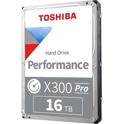 Toshiba X300 PRO HDWR51GXZSTB 16 TB interne harde schijf voor creatieve professionals 3,5 inch werklastsnelheid tot 300 TB/jaar CMR SATA 6 GB/s 7200 rpm 512 MB Toshiba X300 PRO HDWR51GXZSTB 16 TB interne harde schijf voor creatieve professionals 3,5 inch werklastsnelheid tot 300 TB/jaar CMR SATA 6 GB/s 7200 rpm 512 MB