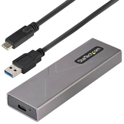 StarTech M.2 NVMe of SATA SSD-behuizing, USB-C 10Gbps (M2-USB-C-NVME-SATA) M.2 PCIe/SATA, USB-C en USB-A-kabel, 2230/2242/2260/2280, UASP, extern StarTech M.2 NVMe of SATA SSD-behuizing, USB-C 10Gbps (M2-USB-C-NVME-SATA) M.2 PCIe/SATA, USB-C en USB-A-kabel, 2230/2242/2260/2280, UASP, extern
