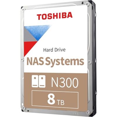Toshiba 8,9 cm (3,5 inch) 8 TB SATA3 NAS N300 7200 rpm intern los Toshiba 8,9 cm (3,5 inch) 8 TB SATA3 NAS N300 7200 rpm intern los