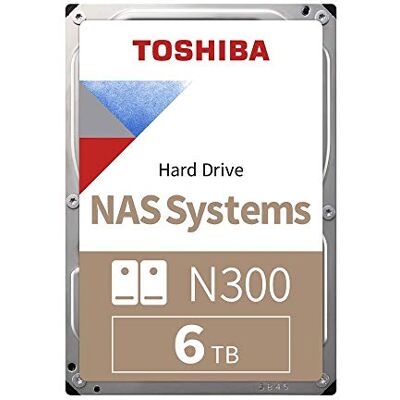 Toshiba 6 TB N300 NAS 3,5 inch SATA interne harde schijf. 24/7 werking, ondersteunt 1-8 sleuven systemen, 128 MB cache, 180 TB/Year workload, 3 jaar garantie (HDWG160UZSVA). Toshiba 6 TB N300 NAS 3,5 inch SATA interne harde schijf. 24/7 werking, ondersteunt 1-8 sleuven systemen, 128 MB cache, 180 TB/Year workload, 3 jaar garantie (HDWG160UZSVA).