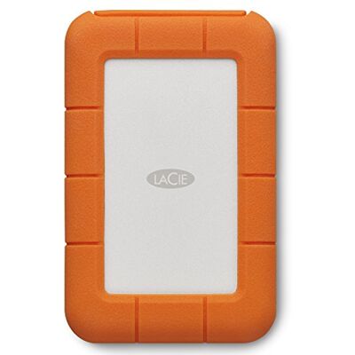LaCie Rugged USB-C 4TB, draagbare externe harde schijf, valbestendig, schokbestendig, stof, regen, voor Mac en pc, met USB-C zonder USB-A-kabel (STFR4000800) LaCie Rugged USB-C 4TB, draagbare externe harde schijf, valbestendig, schokbestendig, stof, regen, voor Mac en pc, met USB-C zonder USB-A-kabel (STFR4000800)