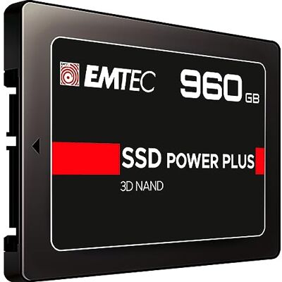 EMTEC ECSSD960GX150 interne SSD-harde schijf, 2,5 inch, SATA, collectie X150 Power Plus, 3D NAND, 960 GB EMTEC ECSSD960GX150 interne SSD-harde schijf, 2,5 inch, SATA, collectie X150 Power Plus, 3D NAND, 960 GB