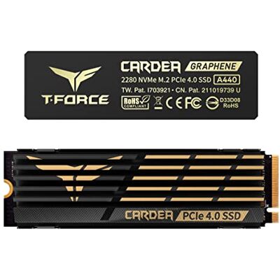 TEAMGROUP T-FORCE A440 aluminium Heatsink 2TB DRAM SLC Cache 3D NAND TLC NVMe PCIe Gen4x4 M.2 2280 interne SSD R/W 7000/6900 MB/s TM8FPZ002T0C327 TEAMGROUP T-FORCE A440 aluminium Heatsink 2TB DRAM SLC Cache 3D NAND TLC NVMe PCIe Gen4x4 M.2 2280 interne SSD R/W 7000/6900 MB/s TM8FPZ002T0C327