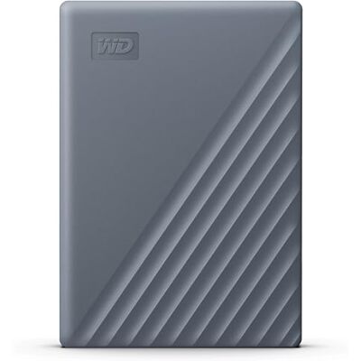 Western Digital WD My Passport USB-C 5 TB, draagbare externe harde schijf, USB 3.2 Gen 1/USB 3.0, back-up en wachtwoordbeveiliging, compatibel met Windows, ChromeOS en MacOS, grijs Western Digital WD My Passport USB-C 5 TB, draagbare externe harde schijf, USB 3.2 Gen 1/USB 3.0, back-up en wachtwoordbeveiliging, compatibel met Windows, ChromeOS en MacOS, grijs