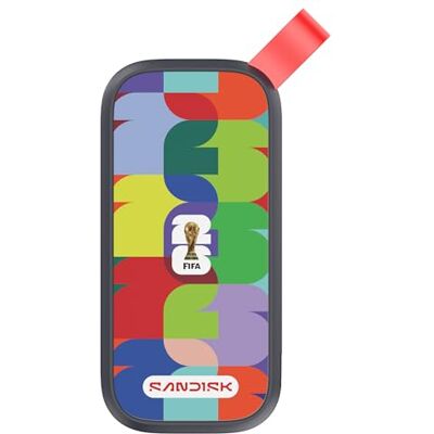 SanDisk Draagbare SSD-harde schijf World Cup Edition 2026, 1 TB (leessnelheden tot 800 MB/s, Memory Zone desktop-app) SanDisk Draagbare SSD-harde schijf World Cup Edition 2026, 1 TB (leessnelheden tot 800 MB/s, Memory Zone desktop-app)