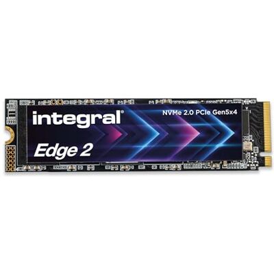 Integral Edge 2 Gen 5 1TB PCIe 5.0 M.2 2280 NVMe SSD ultrasnel 15.000 MB/s lezen en 13.500 MB/s schrijven, snel spel, 4K/8K video, AI-creatie, 3D-rendering Integral Edge 2 Gen 5 1TB PCIe 5.0 M.2 2280 NVMe SSD ultrasnel 15.000 MB/s lezen en 13.500 MB/s schrijven, snel spel, 4K/8K video, AI-creatie, 3D-rendering