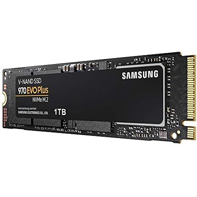 Samsung -geheugen MZ-V7S1T0 970 EVO Plus 1 TB PCIe NVMe M.2 Interne SSD, zwart Samsung -geheugen MZ-V7S1T0 970 EVO Plus 1 TB PCIe NVMe M.2 Interne SSD, zwart