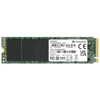 Transcend SSD 250GB M.2 MTE115S (M.2 2280) PCIe Gen3 x4 NVMe TS250GMTE115S Transcend SSD 250GB M.2 MTE115S (M.2 2280) PCIe Gen3 x4 NVMe TS250GMTE115S