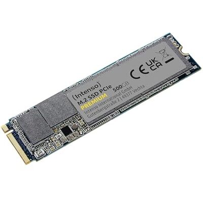 Intenso 500 GB M.2 SSD PCIe Premium, tot 2100 MB/s, (PCI Express Gen.3x4 NVMe 1.3, Solid State Drive) Intenso 500 GB M.2 SSD PCIe Premium, tot 2100 MB/s, (PCI Express Gen.3x4 NVMe 1.3, Solid State Drive)