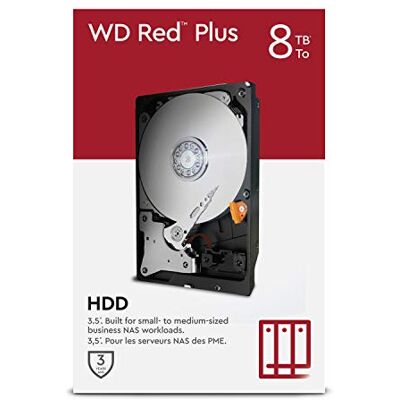 Western Digital WD80EFBX-68AZZN0, WD Plus 8 TB NAS 3,5 inch interne harde schijf – klasse 7200 rpm, SATA 6 Gbit/s, CMR, 256 MB cache, Western Digital WD80EFBX-68AZZN0, WD Plus 8 TB NAS 3,5 inch interne harde schijf – klasse 7200 rpm, SATA 6 Gbit/s, CMR, 256 MB cache,