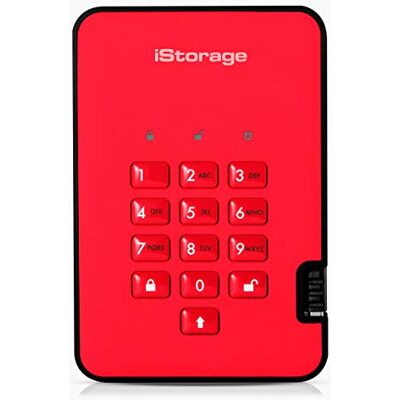 iStorage DiskAshur2 3TB HDD Veilige draagbare harde schijf stof- en waterdicht Hardware-encryptie IS-DA2-256-3000-R iStorage DiskAshur2 3TB HDD Veilige draagbare harde schijf stof- en waterdicht Hardware-encryptie IS-DA2-256-3000-R
