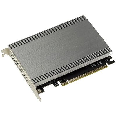 KALEA-INFORMATIQUE M2 PCIe 3.0 x16 controllerkaart voor 4x M.2 NVMe M Key SSD met aluminium radiator KALEA-INFORMATIQUE M2 PCIe 3.0 x16 controllerkaart voor 4x M.2 NVMe M Key SSD met aluminium radiator